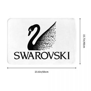 Swarovski (2) พรมเช็ดเท้า ผ้าสักหลาด กันลื่น ดูดซับน้ําได้ดี แห้งเร็ว สําหรับห้องน้ํา ห้องนั่งเล่น โซฟา ห้องนอน 16x24 นิ้ว พร้อมส่ง