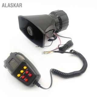 Alaskar ลําโพงไซเรนเตือนภัย 2V 100W 7 โทนเสียง ทรงสี่เหลี่ยม กันน้ํา สําหรับรถยนต์