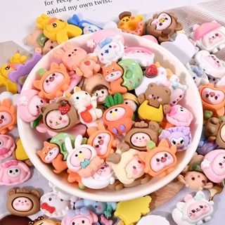 Kawaii เครื่องประดับเรซิ่น รูปสัตว์ ขนาดเล็ก คละแบบ สําหรับตกแต่งโทรศัพท์มือถือ DIY 30 ชิ้น