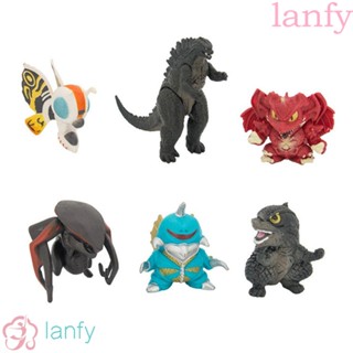 Lanfy 6ชิ้น/ชุดโมเดลฟิกเกอร์ Pvc Desktop Q Version Godzilla Movie Boy ของเล่นสําหรับเด็ก