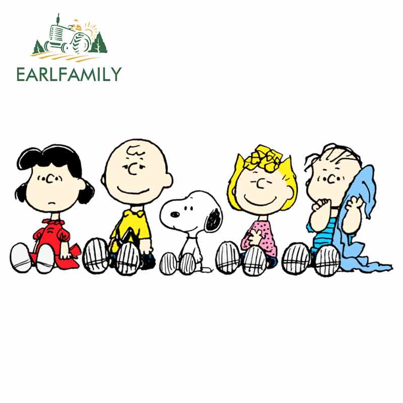 Earlfamily 13 ซม.Snoopyน่ารักรถสติกเกอร์ประตูรถScratch-Proofรถจักรยานยนต์กระจกบุคลิกภาพDecalเหมาะสําหรับแบนและเรียบผิวสะอาด