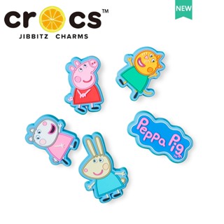 Jibbitz crocs charms Peppa Pig หัวเข็มขัดรองเท้า อุปกรณ์เสริมรองเท้า การ์ตูนน่ารัก เครื่องประดับแฟชั่น DIY