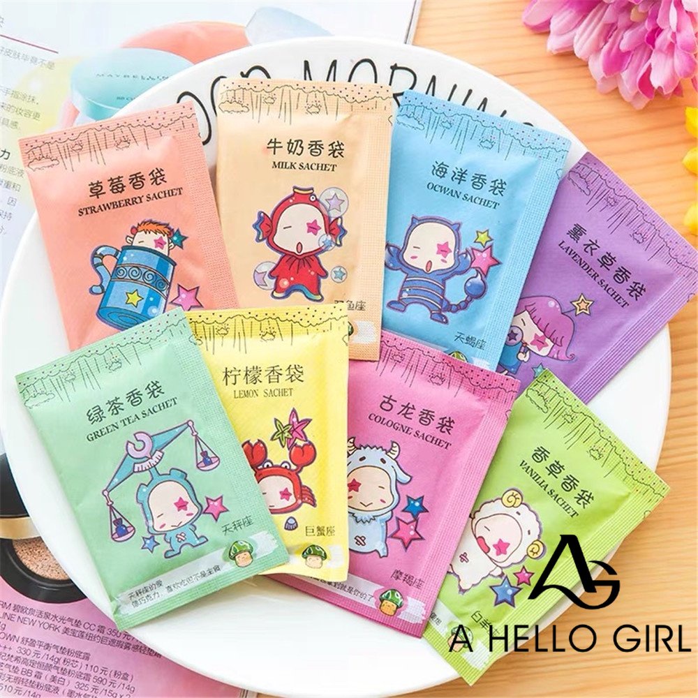 A HELLO GIRL น้ําหอมระงับกลิ่นกาย กลิ่นลาเวนเดอร์ วานิลลา ดอกทิวลิป ออสแมนทัส ซองกลุ่มดาว