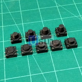 สวิทช์ กดติด-ปล่อยดับ Push Button Switch สวิทช์ปุ่ม TACT Switch SMD #S4P 12x12xHmm กันน้ำ (1 ตัว)