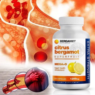 Citrus Bergamot - 1200 mg, 80% Polyphenols - Citrus Bergamot อาหารเสริมคอเลสเตอรอลเพื่อสุขภาพ