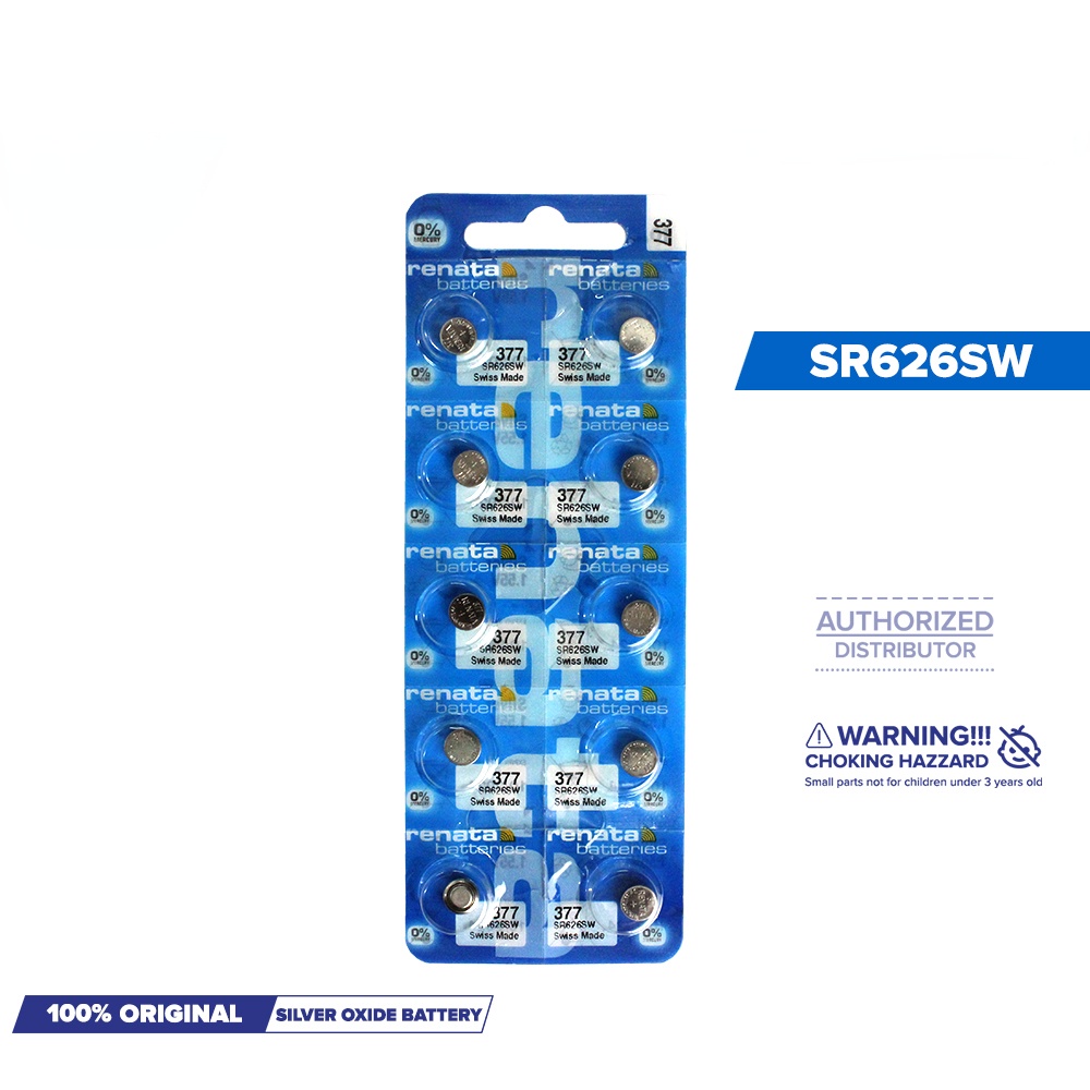 Swiss Battery Renata 377 (SR626SW) แบตเตอรี่นาฬิกา แพ็ค 10 ก้อน