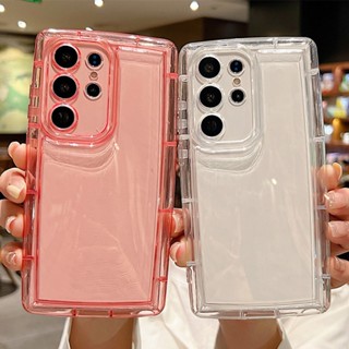 เคสโทรศัพท์มือถือแบบนิ่ม TPU ใส กันกระแทก สําหรับ Samsung Galaxy S23 S22 S21 Ultra Plus S21 S20 FE A14 A34 A54