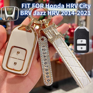 เคสกุญแจรีโมตรถยนต์ TPU แบบนิ่ม สําหรับ Honda HRV City BRV Jazz HRV 2014-2021