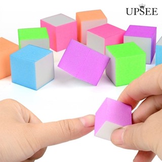 [UPSEE]❣10 ชิ้น สี่เหลี่ยม เล็บ ขัด ฟองน้ํา บัฟเฟอร์ ตะไบ เจียร เครื่องมือขัดเล็บ