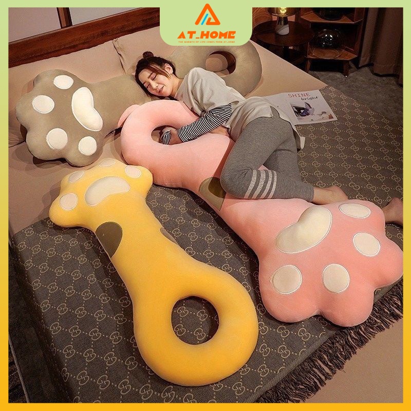 At_Home AlarmReady from At_Home Cute Cat Paw Pillow Girls Sleeping Pillow Doll Bed Clip Leg Plush To