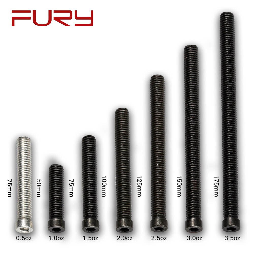 FURY Weight Bolt ปรับน้ําหนัก 0.5oz+1oz+1.5oz+2oz+2.5oz+3oz+3.5oz 7 ชิ้น อุปกรณ์เสริมบิลการ์ด