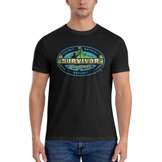 เสื้อยืด ทรงหลวม พิมพ์ลายโลโก้ All Stars Survivor Tv Show สําหรับผู้ชาย