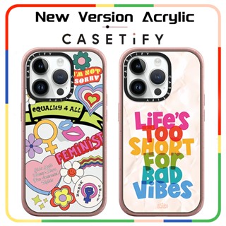 Casetify เคสโทรศัพท์มือถืออะคริลิคแข็ง เนื้อแมตต์ กันกระแทก หลากสี สําหรับ iPhone14 13 12 11 Pro Max