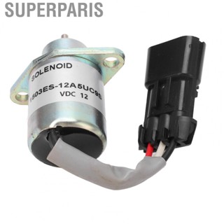 Superparis Shutdown Solenoid Valve 1503ES 12A5UC9S Engine Fuel Shut Off Stop Solenoid Valve for Kubota 12V DC