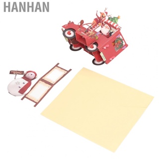 Hanhan 3D Christmas Cards  Paper Material Greeting Card  for New Year