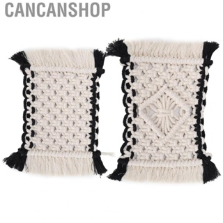 Cancanshop Coaster  Woven Coaster Cotton Placemat Tassel Coaster  for Desktop Decoration for
placing Glass Cups for Porcelain Cups for Prevent Scalding