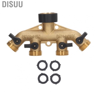 Disuu Household 4 Way Water Splitter Brass Ball Valve Distributor For Garden  Agricultural Irrigation Car Washing