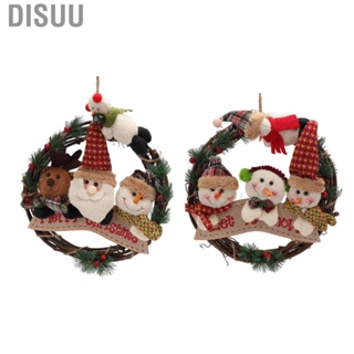 Disuu Grapevine Wreath  Joyful Vibes Eye Catching Christmas Wreath Rattan Style  for Door