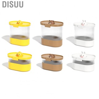 Disuu Rice Bucket  Transparent Body Sealed Cover Damp Proof Cute PP PET Thickened Rice Box  for Pet