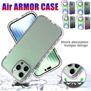 2 IN 1 Air Shockproof Armor Phone Case Compatible for iphone 15 14 13 Mini 12 Pro Max Transparent Soft Hard Back Cover for iphone X XS Max XR 6 6S 7 8 Plus SE Bumper Protection Cover