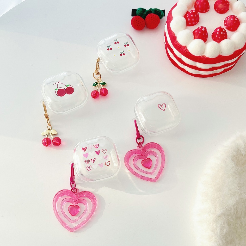 เคสหูฟังพลาสติกใส น่ารัก สําหรับ Samsung Buds Live 2 2Pro Pro FE Buds Live Buds Pro Buds 2