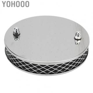 Yohooo Chrome Air Cleaner High Flow Air Filter  Surface 14x3cm Metal for