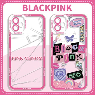 เคส XiaoMi 11T 12T 10T Pro ปลอก Mi 13 12 11 Lite 5G NE XiaoMi 10 9 9T Pro 8 Lite Ultra 10S ฝาครอบโปร่งใสสีชมพู BLACKPINK