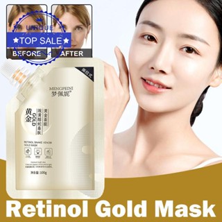 Retinol Gold Mask มาส์กหน้า ทําความสะอาดล้ําลึก ให้ความชุ่มชื้น บํารุงลอกออกได้ 100 กรัม Y6H5