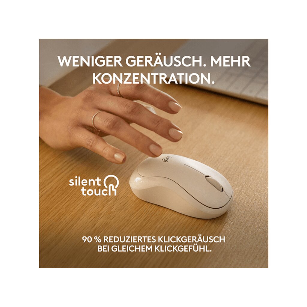 🛵มีส่งด่วน💨 LOGITECH M240 SILENT BLUETOOTH MOUSE OFF WHITE(สีขาว) ประกัน 1 ปี