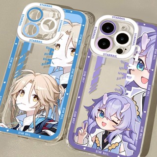 เคสโทรศัพท์ซิลิโคน TPU ใส แบบนิ่ม ลาย Honkai Star Rail Himeko กันกระแทก สําหรับ iPhone 14 11 13 12 Pro Max XS XR X 8 7 6S Plus Mini Yanqing