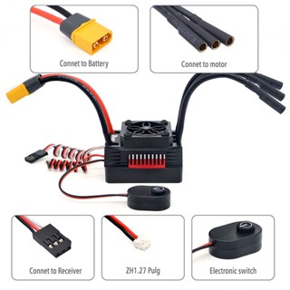 Rocket 80A ESC เครื่องควบคุมความเร็วไฟฟ้า กันน้ํา สําหรับโมเดลรถบังคับ 1:10