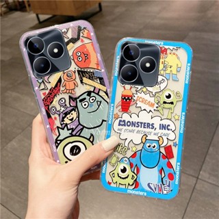 ใหม่ เคสโทรศัพท์มือถือ ซิลิโคนนิ่ม TPU บางมาก กันกระแทก ลายการ์ตูนมอนสเตอร์ มหาวิทยาลัย สร้างสรรค์ สําหรับ Realme C53 C55 NFC 10T 5G 2023