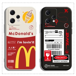 เคส Realme C33 C35 C31 C30 C30S C21Y C25Y C21 C12 C15 C25 C25S C20 C11 นิ่ม ลาย McDonalds สีดํา สีขาว สําหรับ