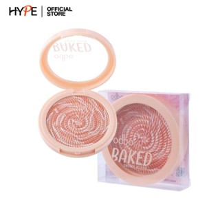 บลัชออนสีสวยหวาน ลวดลายมีความโดดเด่น ODBO BAKED SNOWY BLUSH (OD1308)