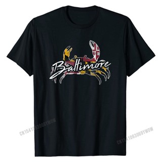 Baltimore เสื้อยืด ผ้าฝ้าย พิมพ์ลายธง Maryland ขนาดใหญ่ แฟชั่นฤดูร้อน สําหรับผู้ชาย