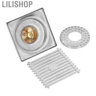 Lilishop Floor Drain Gravity Spring Electroplating Bathroom Floor Drain Integrated Odor Preventing with Hair Filter for Toilet