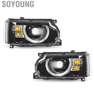 Soyoung Defender Design Full  Headlights Projector Replacement for Land Rover Range Rover L322 Facelift 2010‑2012