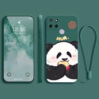 เคส  realme C25 realme C12 realme Narzo 20 realme C25S เคส กรณีโทรศัพท์นิ่มรูปแบบหมีแพนด้าโชคดี