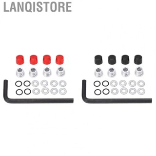 Lanqistore RC Wheel Hub Screw Nut Set Wear Resistant Aluminum Alloy RC Wheel Hub Nut Kit for