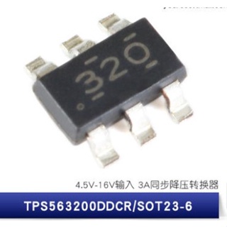 Tps563200Ddcr SOT23-6 ตัวแปลงบัคส์ซิงโครนัส หน้าจอผ้าไหม 320 4.5V-16V อินพุต 3A