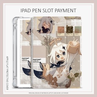 เคส ลาย Paimon พร้อมช่องใส่ปากกา สําหรับ iPad gen7 8 9 air1 2 3 4 5 mini4 5 6 gen10 2022 pro11