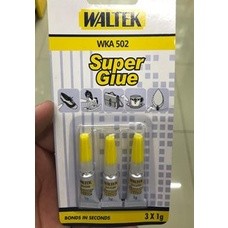 WALTEK WKA 502 SUPER GLUE กาว แพค 3 ชิ้น