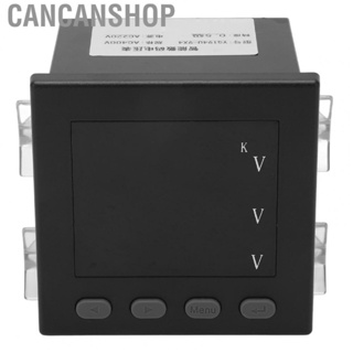 Cancanshop Smart Voltmeter  Black Robust 3 Phase Flame Retardant High Accuracy Voltmeter Module 4 Button  for Buildings for Distribution