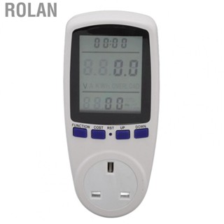 Rolan Electricity Analyzer  Portable Power Meter Socket LCD Display Overload Protection UK Plug 230V  for Power Measurement for Factory