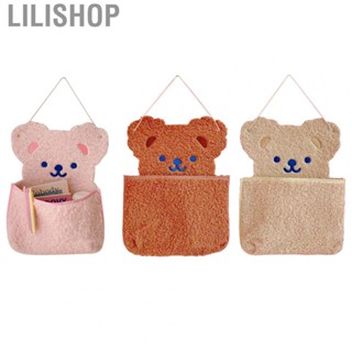 Lilishop Wall Hanging Storage Bag  Wall Hanging Bag Wear Resistant Cute Bear Shape Stylish  for Home