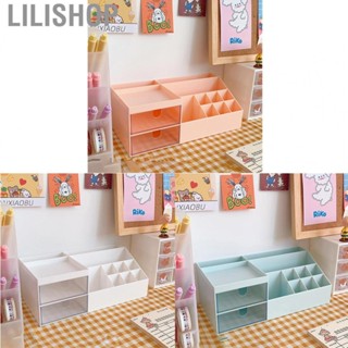 Lilishop Desktop Storage Box Multi Grid Design Cute Beautiful Desktop Organizer Storage Box for Stationery Pens