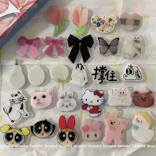 การ์ตูน ตัวละคร ดอกไม้ ที่วางโทรศัพท์มือถือ แวววาว พับได้ ถุงลมนิรภัย ซ็อกเก็ต ที่ขยายได้ ที่วางโทรศัพท์มือถือ แหวน สําหรับ iPhone เคสโทรศัพท์ Android