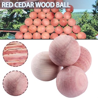 New 30pcs Red Cedar Wooden Balls Wardrobes Cabinets Insect Repellent Mothproof