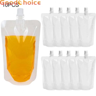 【Good】Juice Bags With Screw Cap Beverage Flasks Disposable Plastic Drinks Bag【Ready Stock】