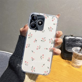 พร้อมส่ง เคสโทรศัพท์มือถือ ซิลิโคนนิ่ม ใส กันกระแทก ลายดอกไม้ สไตล์โรแมนติก สร้างสรรค์ สําหรับ Realme C53 C55 NFC C35 C33 C30 C31 10 Pro 10 Pro+ Plus 5G 4G 2023